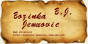 Božinka Jemuović vizit kartica
